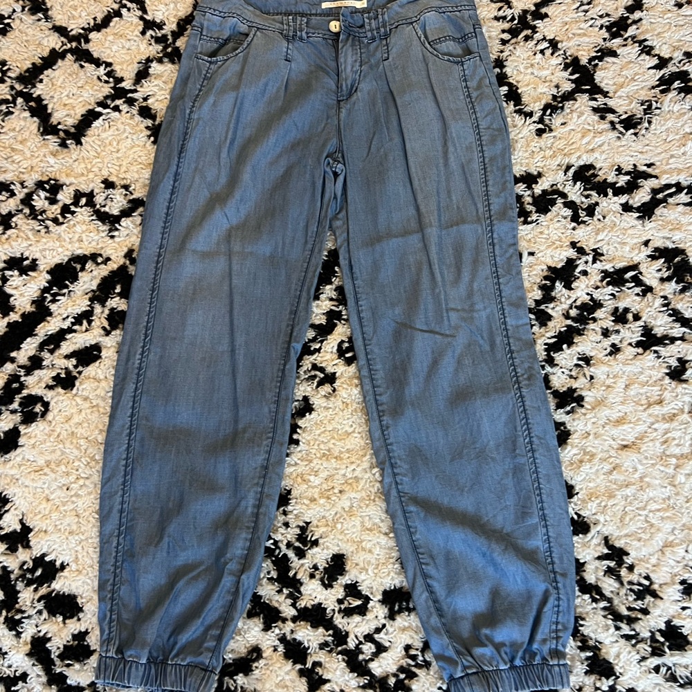 Chambrai chambray Jogger-style Pants